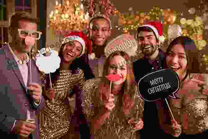 A Group Of Friends Gathered For A Photo, Surrounded By Christmas Lights Christmas On Cougar Mountain (Silver Bell 2)