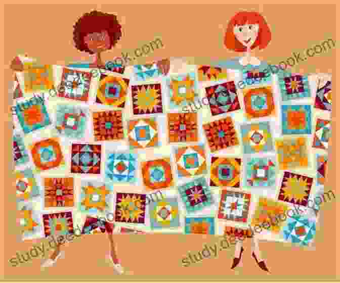 A Group Of Women Quilting Together, Surrounded By Traditional Patchwork Designs. Story Of Patchwork Quilt: Hatred Starts A Fight But Love Pulls A Quilt Over The Bickering: The Easiest Quilt To Make For A Beginner