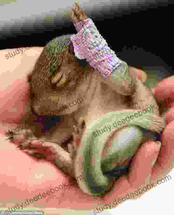 A Squirrel With A Bandaged Leg Perching On A Branch. Itty Bitty Animals: Stories From The Rehabilitation Center