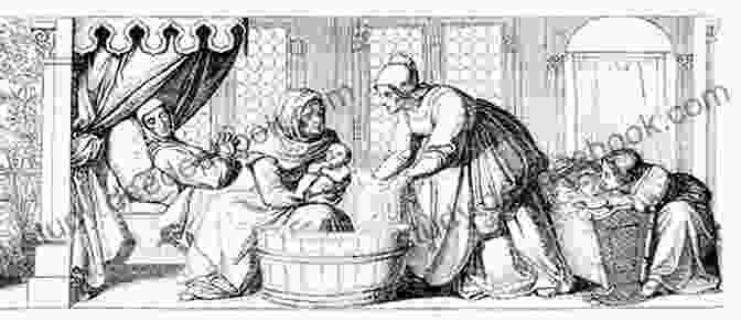 An Illustration Of Dame Frevisse, A Medieval Midwife, Tending To A Newborn Baby. The Midwife S Tale (Dame Frevisse Medieval Mysteries)