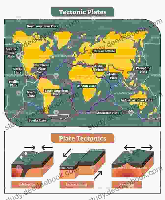 Map Illustrating Earth's Shifting Tectonic Plates, Responsible For Earthquakes And Volcanoes The Amazing Planet Earth (StoryBots) (Step Into Reading)