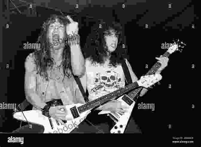 Metallica Performing Live At An Outdoor Festival In 1984; The Crowd Is Visible Behind The Stage Metallica: Club Dayz 1982 1984 Bill Hale